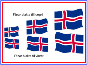 Límmiðar fánar