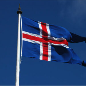 ÍSLENSKI KLOFINN FÁNINN - saumaður