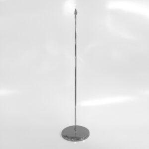 Silfurhúðuð borðfánastöng og kúptur fótur 38cm