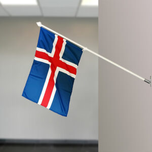 Veggfánastöng 1,2m með fána